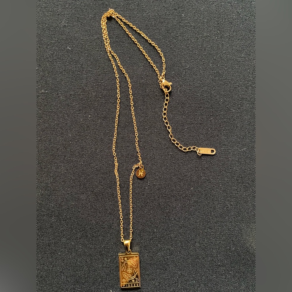 18k Gold Plated Pisces Zodiac Necklace